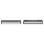 Casio CDP-S110BK Digital Piano with 88 Weighted Keys, Black & Yamaha PSR-F52 Digital Keyboard,Compact digital keyboard for beginners with 61 keys