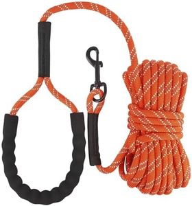 Dog Training Leash 5M 10M 15FT 30FT Reflective Extra Long Dog Lead Outside Puppy Camping Safety Back-Yard Rope Dog Lead for Small Medium Large Orange Dog Leash 15FT(5M)