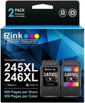 E-Z Ink (TM) Remanufactured Ink Cartridge Replacement for Canon PG-245XL CL-246XL PG-243 CL-244 to use with Pixma TS3120 MG2520 MX492 TR4520 TS202 MG2525 MG3022 MG2522 MG2922 (1 Black, 1 Tri-Color)