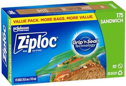 Ziploc Sandwich Bags Resealable Food Storage Value Pack 175 pack