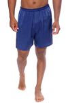 TexereSilk Men's 100% Silk Boxers Underwear - Luxury Under Wear (Country Club), Royal Blue, Large