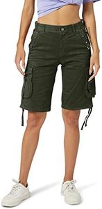 OCHENTA Womens Cargo Shorts with Multi Pockets Stretch Bermuda Summer Casual Hiking Dark Grey 12