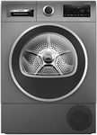 Bosch Home & Kitchen Appliances Bosch WQG245R9GB Serie 6 Heat Pump Tumble Dryer with 9kg Capacity, SelfCleaning Condenser, AutoDry, ActiveAir, Fast drying within 40 minutes, Grey