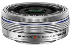 Olympus M. Zuiko 14-42mm f3.5-5.6 EZ Interchangeable Lens for Olympus/Panasonic Micro 4/3 Digital Camera, Silver