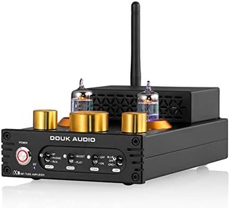 Douk Audio X1 Valve Amplifier, HiFi Stereo Bluetooth 5.0 Amplifier with GE5654 Tube, MM Phono Preamplifier for Turntables, 320W APTX-LL