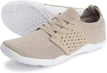 WHITIN Women's Low Zero Drop Shoes Minimalist Barefoot Trail Running Size 10 Sneaker Tennis Minimus Wide Toe Box Lady Fitness Gym Workout Taupe 41