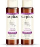 Soapbox Biotin & Superfruit Shampoo & Conditioner Set with Vegan Collagen, Aloe and Shea Butter, Pack of 2 Sulfate Free, Paraben Free, Silicone Free, Color Safe and Vegan Hair Products, 16 Ounces Each