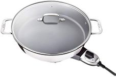 All-Clad Electrics Stainless Steel and Nonstick Surface Skillet 7 Quart 1800 Watts Temp Control, Cookware, Pots and Pans, Oven, Broil, Dishwasher Safe