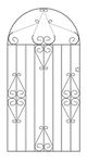 Classic Tall Metal Scroll Garden Gates 1067mm GAP X 1905mm High galvanised wrought iron gate CBZP44