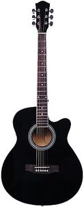 BLUEBERRY B-40EQ-GL, Electro Acoustic Electric Guitar Kit with inbuilt Trussrod, Rosewood Fretboard & bridge with 4 Band EQ-7545R Piezo Pickup Guitar Preamp Amplifier Equalizer Tuner (Black)
