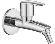 ESSESS by Asian Paints Bib Cock Garden Type | Chrome Finish | Perfect to Attach Garden Hose |Brass Body with Unique Design | 10 Years Warranty (Pack of 2)