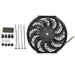 12" Universal 12V 80W Slim Fan Push Pull Electric Radiator Cooling Fan From Madlife Garage