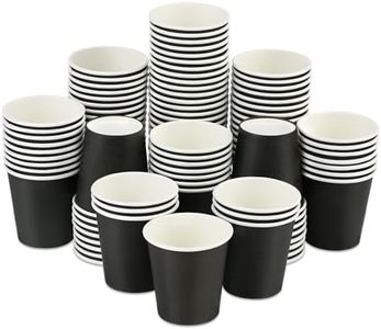 100 Packs 3oz Black Paper Cups, Disposable Mini Bathroom Paper Cups Espresso Paper Cups Hot Cups Perfect for Home Apartment Office Wedding Party Picnic Snack