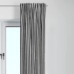 Bacati Black Pin Stripes Curtain Panel