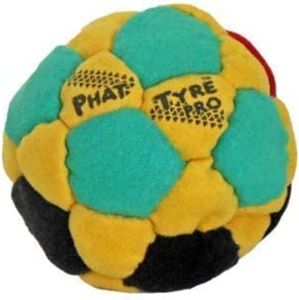 DIRTBAG PT Pro 32 Panel Footbag Hacky Sack, Flying Clipper Original Design, Steel Pellet Filled for Maximum Control Handsewn - Yellow/Red/Green/Black.