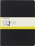 Moleskine Cahier Journal, Soft Cover, XL (7.5" x 9.5") Squared/Grid, Black, 120 Pages (Set of 3)