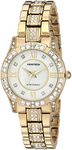 Armitron Women's 75/3996MPGP Swarovski Crystal Accented Gold-Tone Bracelet Watch