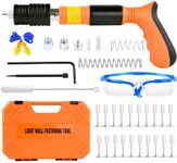 Concrete Nail Gun Kits with 200pcs Nails, 5 Speed Adjustable Portable Cordless Nail Gun for Red Brick Walls,Concrete Walls, Pipe Clamp Fixing Water Pipe, Household Nail Gun Tools.