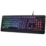 KOPJIPPOM Backlit Wired Keyboard - 