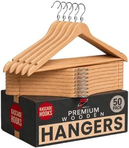 Proman Products Wooden Hangers Kascade Space Saving Clothes Hangers 50 Pack