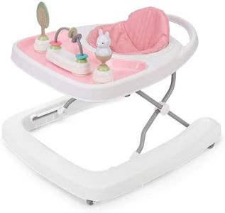 Ingenuity Step & Sprout 3-in-1 Foldable Baby Activity Walker with Removable Toys Ages 6 Months +, Pink