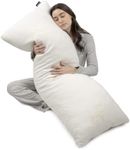 Milliard Luxury Bolster/Pregnancy Body Pillow with Shredded Memory Foam - Includes Removable White Jacquard Bamboo Cover