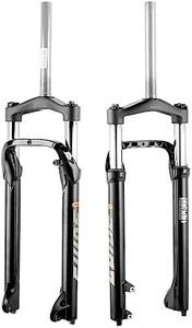 Criblor 26x4.0 inch MTB Suspension Fork,Mountain Bike Snow Fork Fat Bicycle Fork Mechanical Forks Locking Suspension Forks Aluminum Alloy Fit 4.0" Tire Spread 135mm Bicycle Fat Suspension Fork