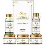 Kaina DTAN Face Care Kit | Instant Tan Removal Pack For Skin Brightening, Lighten Skin Tone | Face Scrub, Vitamin C face scrub , Massage Cream, Cleansing Gel, Cleansing Milk | 400gm | Unisex