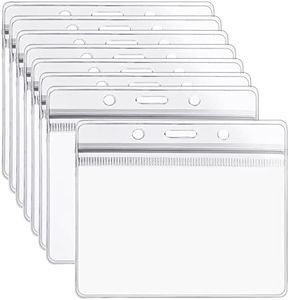 50 Piezas Funda de Tarjeta, Soporte vertical para tarjetas de identificación para Tarjeta para Oficina, Exposición, Negocios, Estudiente