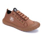 WORLD WEAR FOOTWEAR Soft, Comfortable & Breathable Fabric Lace-Ups Sports Men's Boots_Brown_AF_9527_7