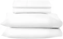 100% Organic Cotton Sheets King Size - GOTS Certified Organic Bed Sheets with Deep Pocket 500 Thread Count and Cozy Sateen Weave Gets Softer with Each Wash - Luxury 4 Piece Set (White, King)