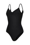 Dance Elite Camisole Leotard For Women - Lana - Womens Dance Leotard With High Leg And V-Neck, 1 - Black, Adult M