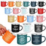 20 Pcs Thank You Gifts Mugs 12 oz Enamel Thank You Mug Coffee Mugs for Women Men Inspirational Employee Appreciation Gift Mug for Teacher Coworker Volunteer Work Gift for Staff Business Favor