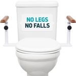 Lunderg Toilet Safety Rails for Seniors - Easy Installation & Super Sturdy Grab Bars Arms - Non-Bulky & Elegant Handicap Toilet Safety Frame - Seat Handles for Elderly, Disabled or Mobility Issues