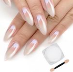 White Pearl Chrome Nail Powder,Mirr