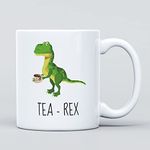 Tea Rex Animal Cute Dinosaur Large Heavy Duty Ceramic Novelty Funny Coffee Mug, Cup for Men & Women, Girls & Boys – Gift for Birthday, Leaving, Teacher, Christmas, 11oz Ceramic