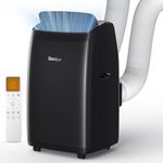 Gasbye Dual Hose Portable Air Conditioner, [2025 Upgraded] Full DC Inverter Compressor, Energy-Saving 13.6 CEER, Low Noise (45dB), Cools Room up to 500 Sq.Ft., Backlit Remote Control, 14,000BTU, Black