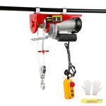 Dyna-Living Electric Hoist Lift 400KG 881LBS Overhead Electric Hoist 220V Electric Winch for Garage, Warehouses, Factories Lifting with Line 4.92 Ft Remote Control Emergency Stop Switch