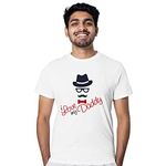 Crazyify I Love My Papa Printed T-Shirt for Dad |T-Shirts for Paa/Tshirts for Daddy/Father | Round Neck T Shirt for Men | Short Sleeve T Shirt for Dad/Father's Day T Shirt_XL White