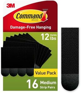 Command PH204BLK-16NA Value Pack Picture Hanging Strips, Medium, Black