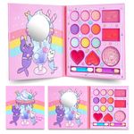 Aomig 14 Colors Kids Makeup Sets for Girls, Washable Children's Make Up Kit with Mirror, Non-Toxic Cosmetic Beauty Set Gift for Kids, Princess Pretend Play Games Toys Birthday