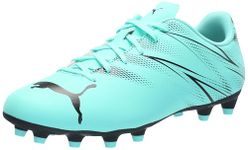 PUMA Men's Attacanto Firm, Artificial Ground Soccer Cleats Sneaker, Electric Peppermint-puma Black, 8