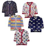 NammaBaby Baby Boys' & Baby Girls' T-Shirt Full Sleeves Jhabla Vest - Assorted Multipack (12-18 Months)