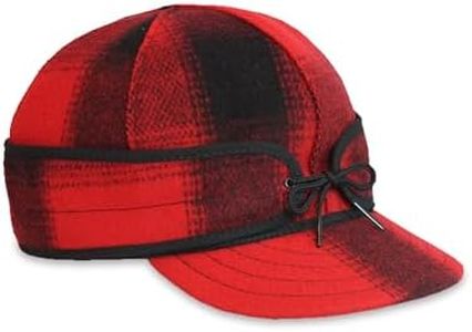 Stormy Kromer The Mackinaw Cap, Red/Black Plaid, 7 1/4