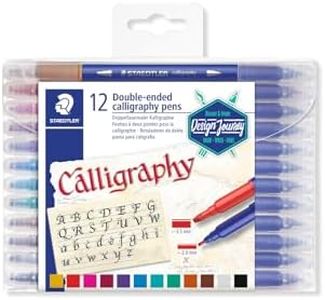 Staedtler Double-Ended Calligraphy Pens 12-Pieces, Assorted