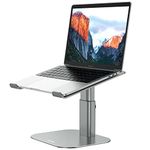 Besign LSX8 Aluminum Laptop Stand, Ergonomic Adjustable Notebook Stand, Riser Holder Computer Stand Compatible with Air, Pro, Dell, HP, Lenovo More 10-15.6" Laptops (Gray)