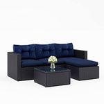 PHIVILLA Garden Furniture Rattan Garden Furniture Sets Garden Sofa Outdoor Corner Sofa Patio Furniture