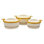 SQ Professional Fionna Insulated Hot Pot Set 3pc 1-1.5-2.5L (Beige)