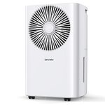 10L/Day Dehumidifiers for Home,Compressor Dehumidifier for Home with 2.5L Watertank for Condensation, Dehumidifiers with Digital Display, 24H Timer, Child Lock, Auto Defrost, Drainage Hose Included