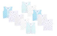 Wearville Unisex New Born Baby Boy's & Baby Girls Jabla Clothing Regular Fit Top Set(Multicolored),0-3 Months,Pack Of 10